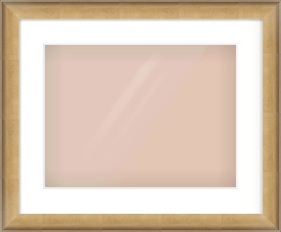 Gold Scoop Frame for 400 × 300mm artwork, with Smooth White Single Mount