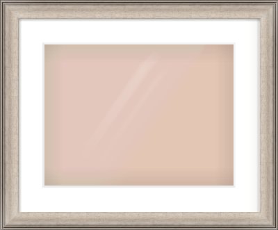 Champagne Silver Scoop Frame for 400 × 300mm artwork, with Smooth White Single Mount