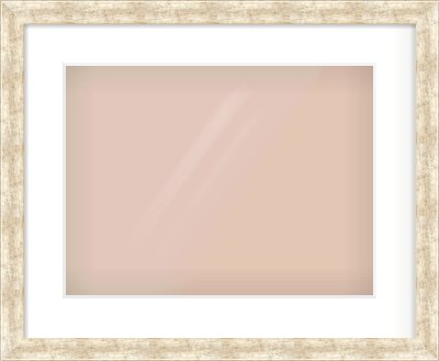Silver Flat Frame for 400 × 300mm artwork, with Smooth White Single Mount