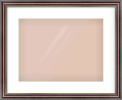 Brown Reverse Frame for 40 × 30cm artwork, with Smooth White Single Mount