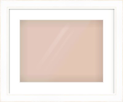White / Natural Scoop Frame for 40 × 30cm artwork, with Smooth White Single Mount