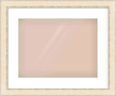 GOLD Flat Frame for 400 × 300mm artwork, with Smooth White Single Mount