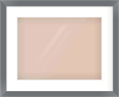 Grey Flat Frame for 40 × 30cm artwork, with Smooth White Single Mount