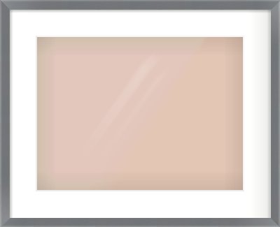 Grey Flat Frame for 40 × 30cm artwork, with Smooth White Single Mount