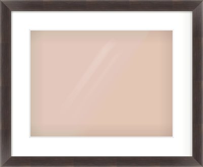 Brown Bevel Frame for 40 × 30cm artwork, with Smooth White Single Mount