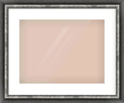 Black / Pewter Reverse Frame for 400 × 300mm artwork, with Smooth White Single Mount