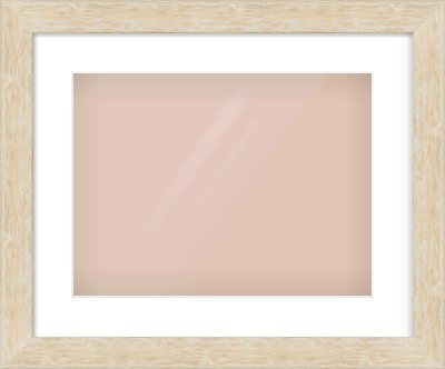 Premium Flat Frame for 400 × 300mm artwork, with Smooth White Single Mount