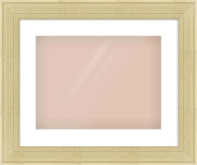 Silver Flat Frame for 400 × 300mm artwork, with Smooth White Single Mount
