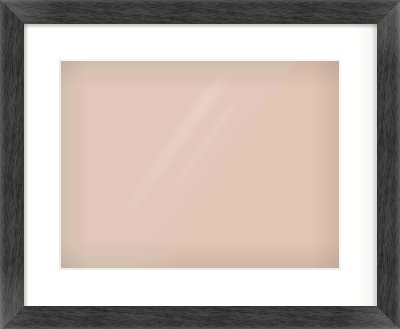Black Flat Frame for 400 × 300mm artwork, with Smooth White Single Mount