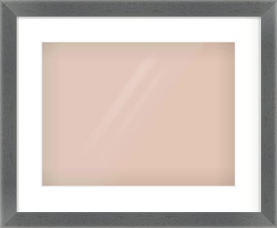 Dark Grey Flat Frame for 40 × 30cm artwork, with Smooth White Single Mount