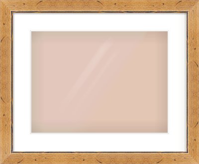 Rustic Medium Oak Reverse Frame for 40 × 30cm artwork, with Smooth White Single Mount