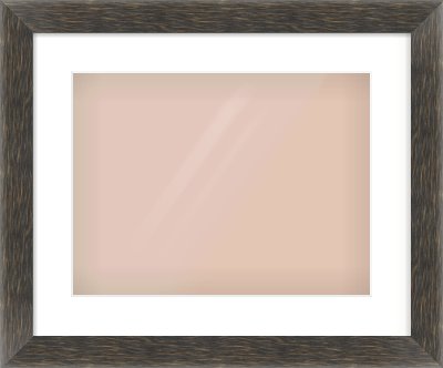 Black Flat Frame for 400 × 300mm artwork, with Smooth White Single Mount