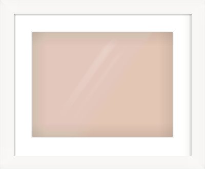 Gloss White Cushion Frame for 40 × 30cm artwork, with Smooth White Single Mount