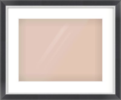 Black/Silver Flat Frame for 400 × 300mm artwork, with Smooth White Single Mount