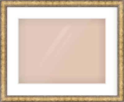 Gold Spoon Frame for 400 × 300mm artwork, with Smooth White Single Mount