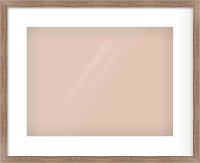 Walnut Flat Frame for 40 × 30cm artwork, with Smooth White Single Mount