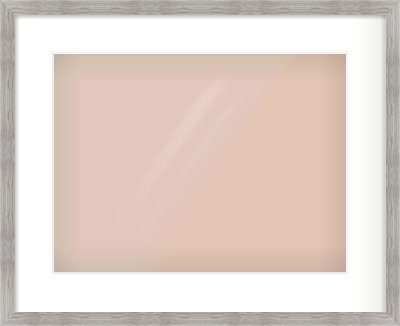 Grey Wood Grain Flat Frame for 40 × 30cm artwork, with Smooth White Single Mount