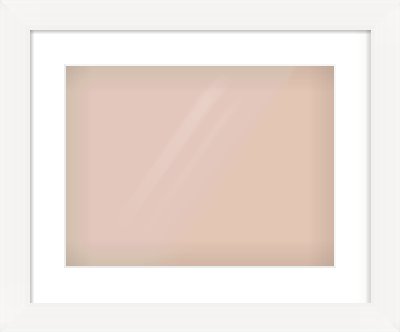 White Beveled Frame for 40 × 30cm artwork, with Smooth White Single Mount