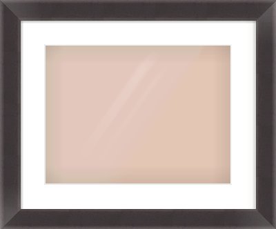 Brown Flat Frame for 40 × 30cm artwork, with Smooth White Single Mount