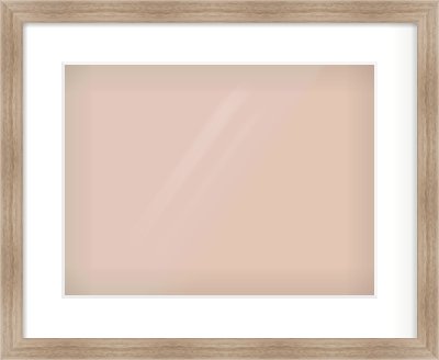Walnut Flat Frame for 40 × 30cm artwork, with Smooth White Single Mount