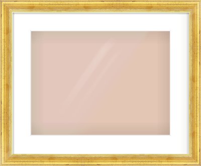 Gold Reverse Frame for 400 × 300mm artwork, with Smooth White Single Mount