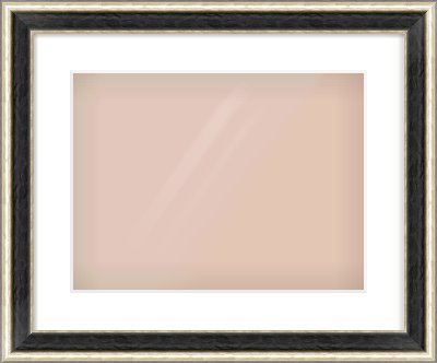 Black & Champagne Silver Spoon Frame for 400 × 300mm artwork, with Smooth White Single Mount