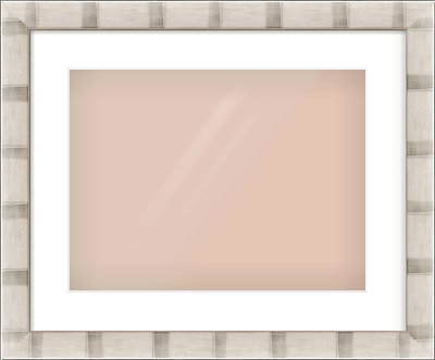 Silver Flat Frame for 400 × 300mm artwork, with Smooth White Single Mount