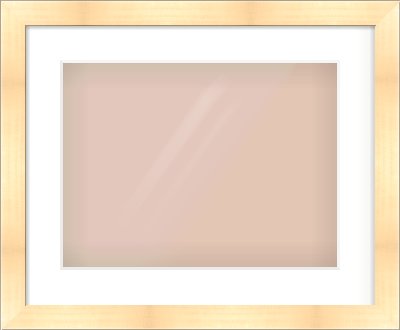 Gold Face, Black Sides Flat Frame for 400 × 300mm artwork, with Smooth White Single Mount