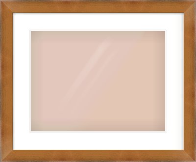 Brushed Bronze with Black Sides Flat Frame for 40 × 30cm artwork, with Smooth White Single Mount