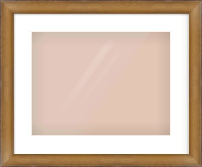 Bronze Cushion Frame for 40 × 30cm artwork, with Smooth White Single Mount