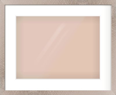 Silver & Black Sided Flat Frame for 40 × 30cm artwork, with Smooth White Single Mount