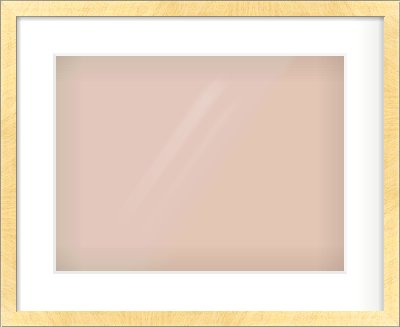 Brushed Gold with Black Sides Flat Frame for 400 × 300mm artwork, with Smooth White Single Mount
