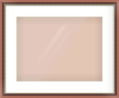 Brown Spoon Frame for 40 × 30cm artwork, with Smooth White Single Mount