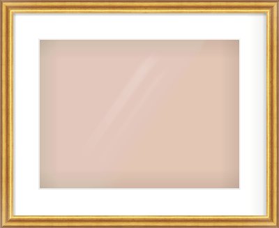 Gold Reverse Frame for 400 × 300mm artwork, with Smooth White Single Mount