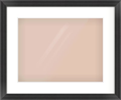 Black Scoop Frame for 400 × 300mm artwork, with Smooth White Single Mount
