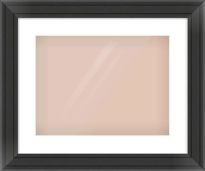 Black Spoon Frame for 400 × 300mm artwork, with Smooth White Single Mount