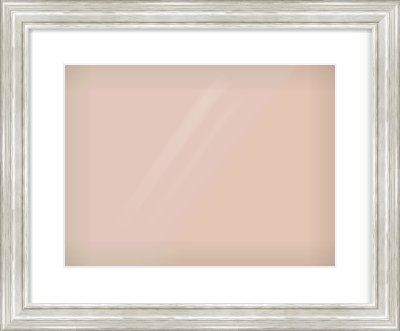 Silver Scoop Frame for 400 × 300mm artwork, with Smooth White Single Mount