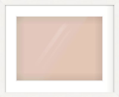 White Beveled Frame for 40 × 30cm artwork, with Smooth White Single Mount