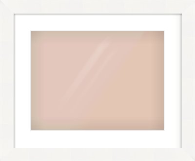White Flat Frame for 40 × 30cm artwork, with Smooth White Single Mount