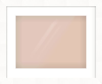 White Bevel Frame for 40 × 30cm artwork, with Smooth White Single Mount