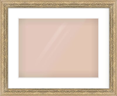 Distressed Gold Dome Frame for 400 × 300mm artwork, with Smooth White Single Mount