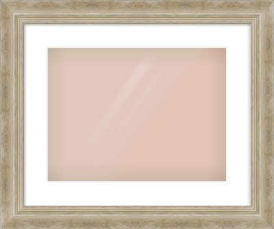 Ivory Scoop Frame for 40 × 30cm artwork, with Smooth White Single Mount