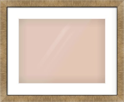 Bronze Flat Frame for 40 × 30cm artwork, with Smooth White Single Mount
