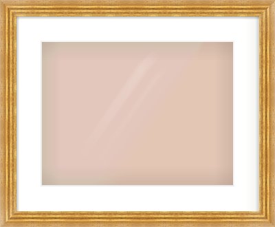 Gold Reverse Frame for 400 × 300mm artwork, with Smooth White Single Mount