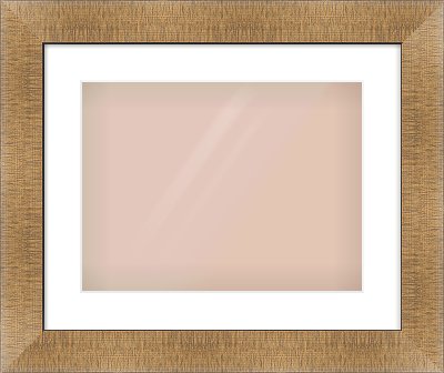 Bronze Flat Frame for 40 × 30cm artwork, with Smooth White Single Mount