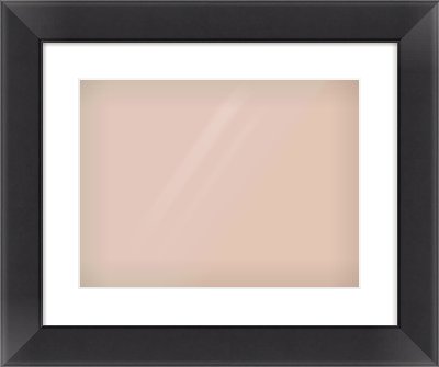 Black Flat Frame for 400 × 300mm artwork, with Smooth White Single Mount