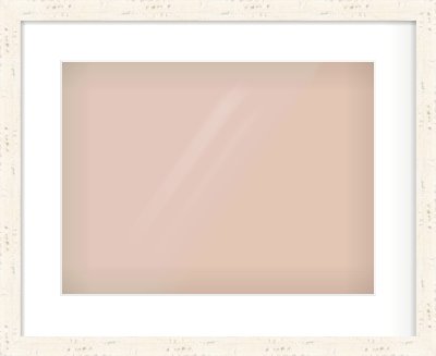 White Flat Frame for 40 × 30cm artwork, with Smooth White Single Mount