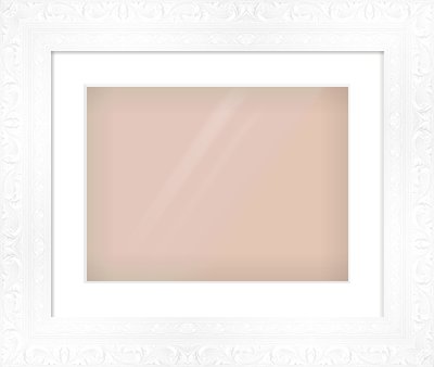 White Reverse Frame for 40 × 30cm artwork, with Smooth White Single Mount