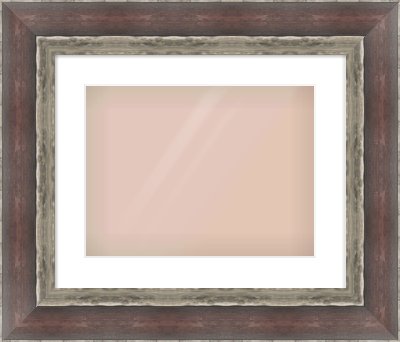 Brown Reverse Frame for 40 × 30cm artwork, with Smooth White Single Mount