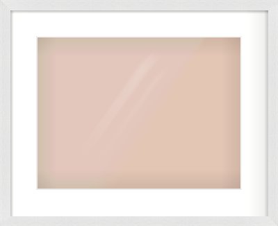 White Flat Frame for 40 × 30cm artwork, with Smooth White Single Mount